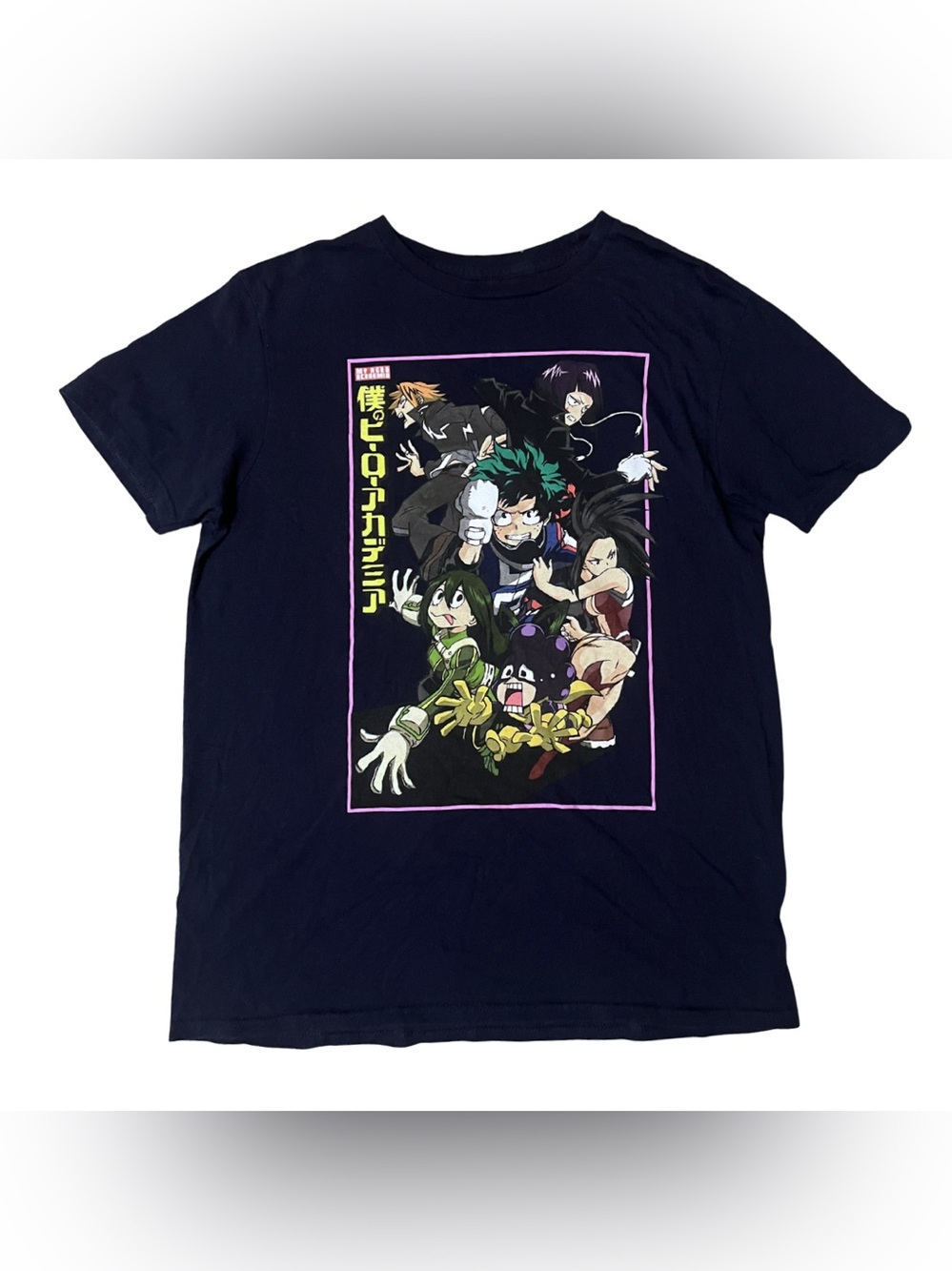 My Hero Academia Graphic T-Shirt Mens Medium Team Navy Anime Manga MHA Crew Tee